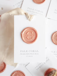 Wax Seal Stamp in Pale Coral Pearlised