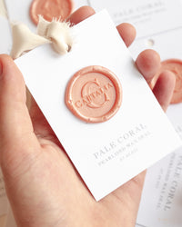 Wax Seal Stamp in Pale Coral Pearlised