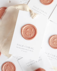 Wax Seal Stamp in Pale Coral Pearlised