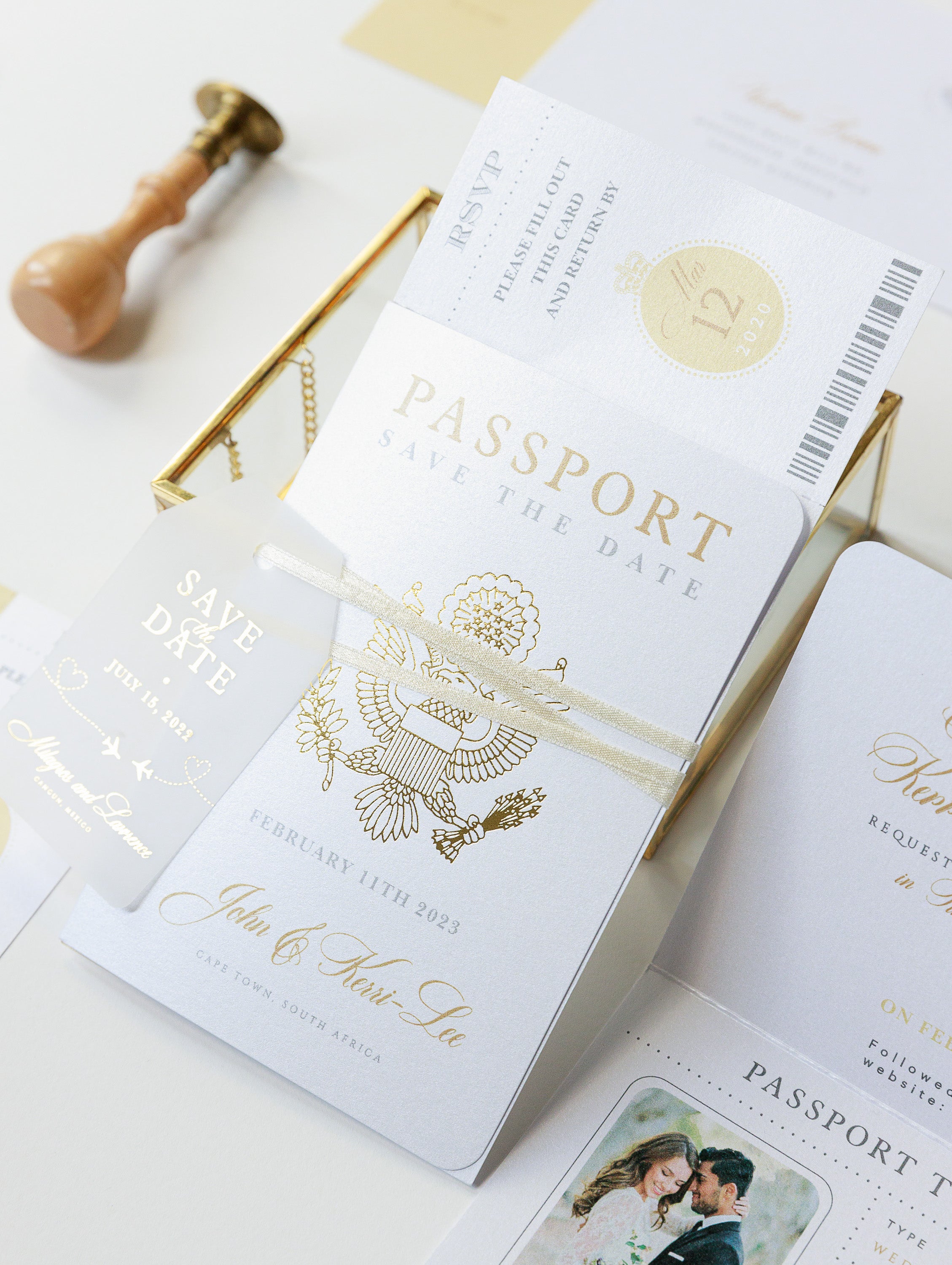 Destination wedding top save the date