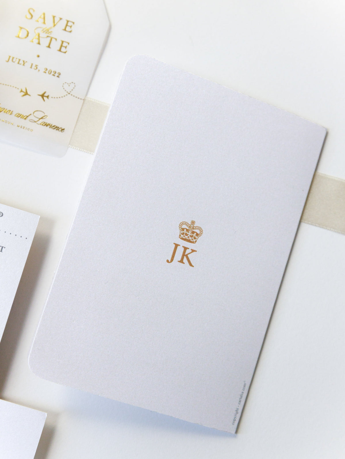 Passport Wedding Save the Date Vellum with Gold Foil Boarding Pass, Wedding Abroad, Destination Wedding, Travel Wedding, Plane Ticket