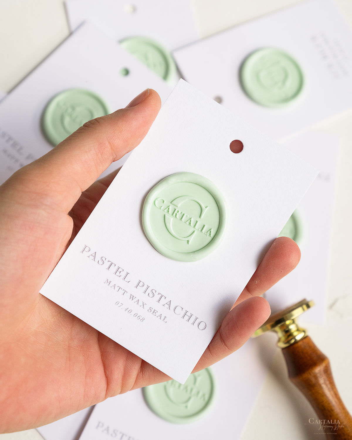 Wax Seal Stamp in Pastel Pistachio Matt