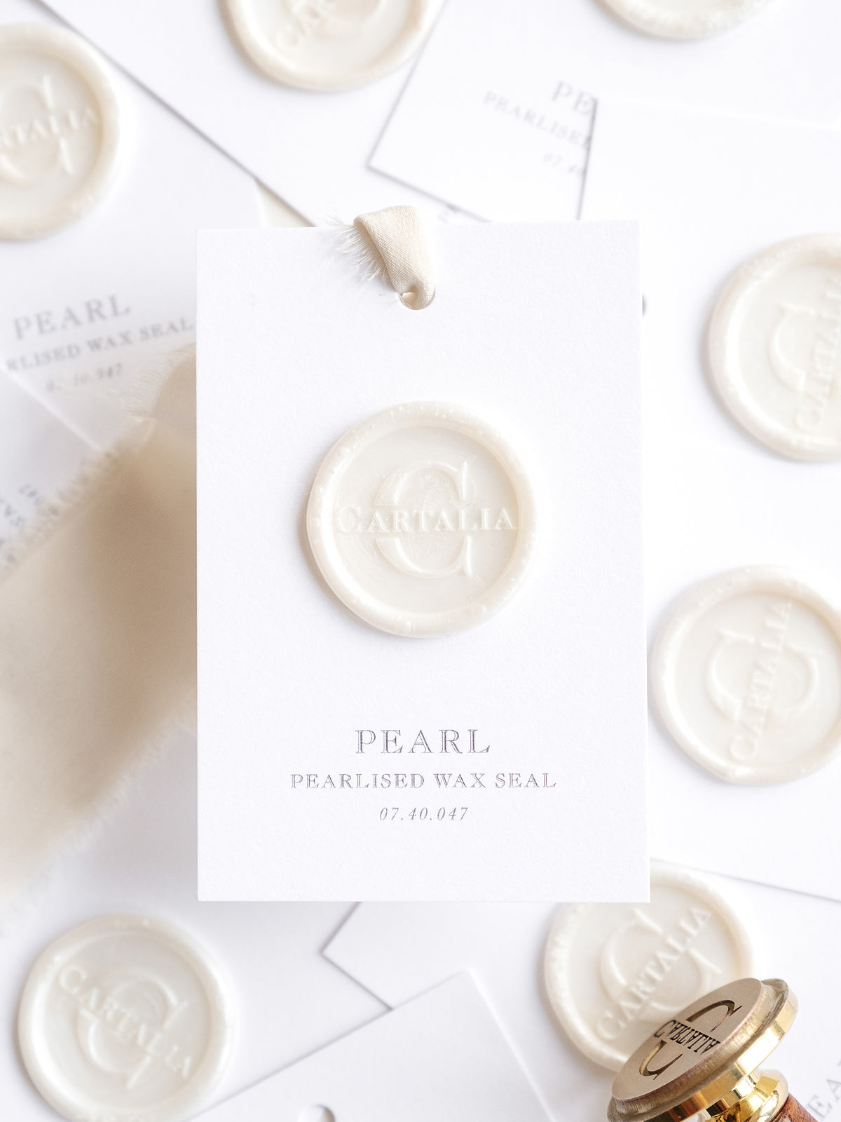 Wax Seal Stamp in Pearlised Pearl