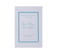 Carte de réponse de mariage à la typographie à la menthe, RSVP