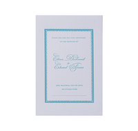 Mint Letterpress Wedding Reply Card, RSVP