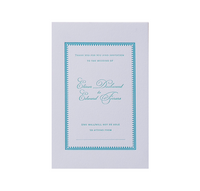 Mint Letterpress Wedding Reply Card, Rsvp