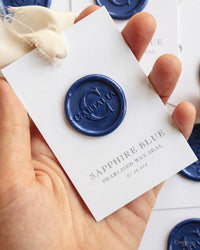 Wax Seal Stamp in Sapphire Blue Pearlised