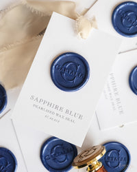 Wax Seal Stamp in Sapphire Blue Pearlised