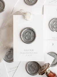 Wax Seal in Silver Pearlised