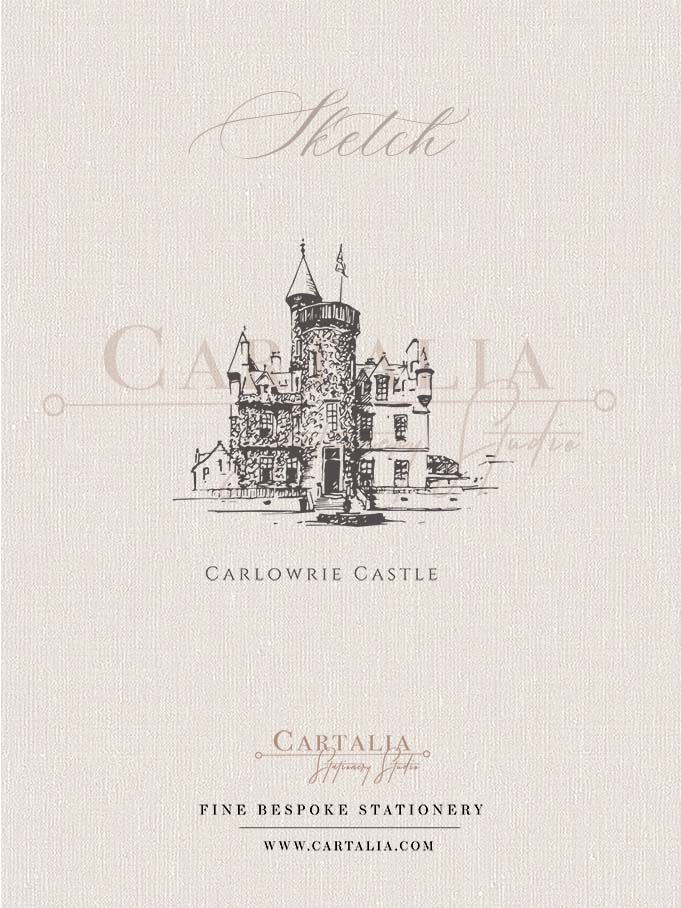 Schizzo del castello di Carlowrie | Edimburgo, Scozia