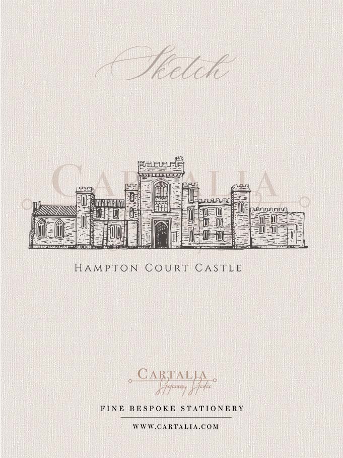 Schizzo del castello di Hampton Court, Inghilterra