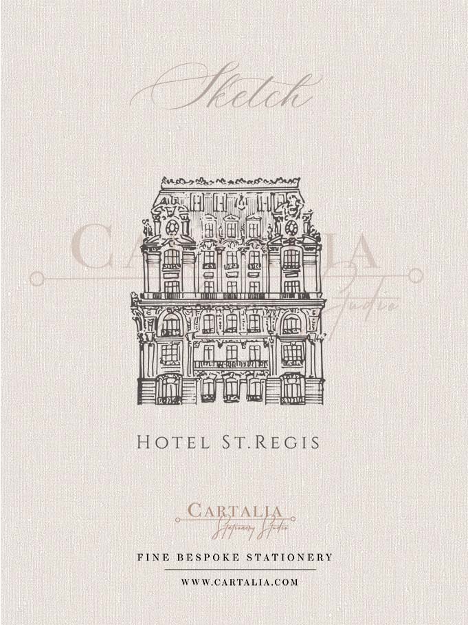 Sketch of The St. Regis Hotel in New York