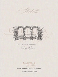 Sketch of Villa del Balbianello - Lake Como - Italie