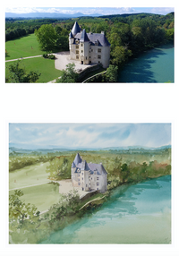 Add-on: Bespoke Artist Commission: Wedding Venue Watercolor Illustration
