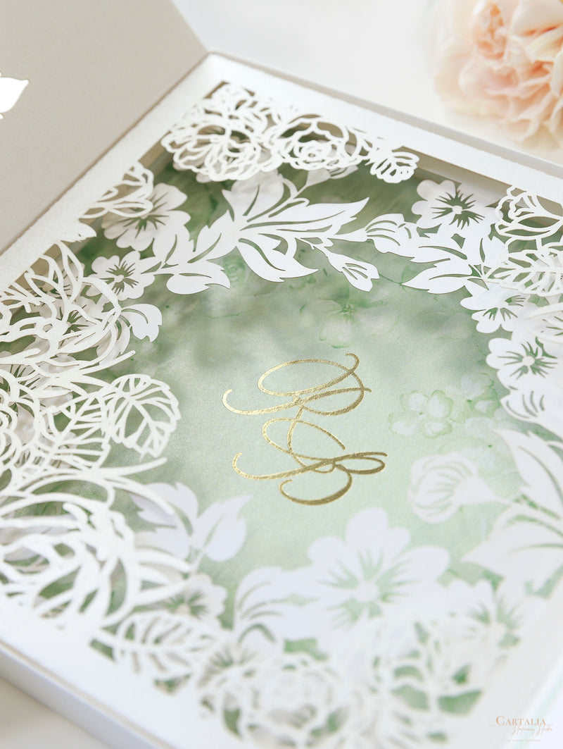 VILLA BALBIANO Wedding Invitations , LAKE COMO|  Couture Bespoke Box  | Bespoke Commission G&P