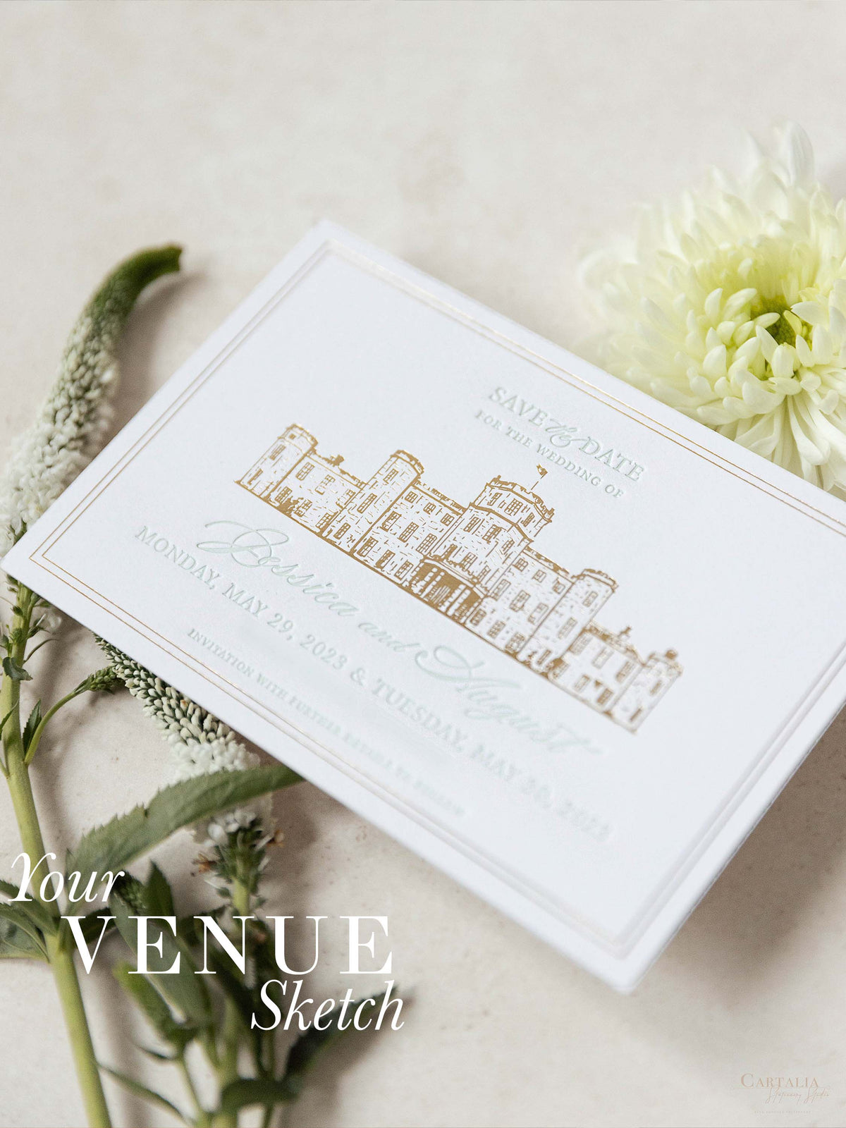 Add-on: Bespoke Artist Commission: Wedding Venue Sketch / Drawing