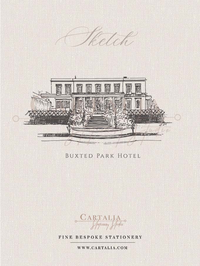 c Buxted Park Hotel per gli inviti di nozze