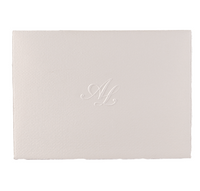 Luxury Hand Made Torn Edge Italian Paper with Embossed Monogram Traditional Wedding Invitation