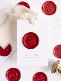 Wax Seal Stamp in Wine Red Pearlised
