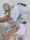 HEDSOR HOUSE | Your Venue invitation on Vellum with Wax Seal Wedding invitation | SAMPLE