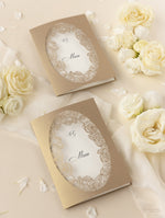Rose romantiche tagliate al laser Ordine di servizio/Scheda menu