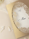 Rose romantiche tagliate al laser Ordine di servizio/Scheda menu