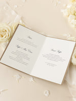 Rose romantiche tagliate al laser Ordine di servizio/Scheda menu