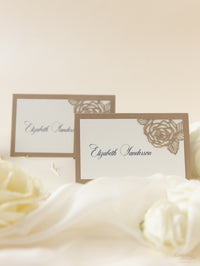 Romantic Roses Laser Cut Wedding Place Card