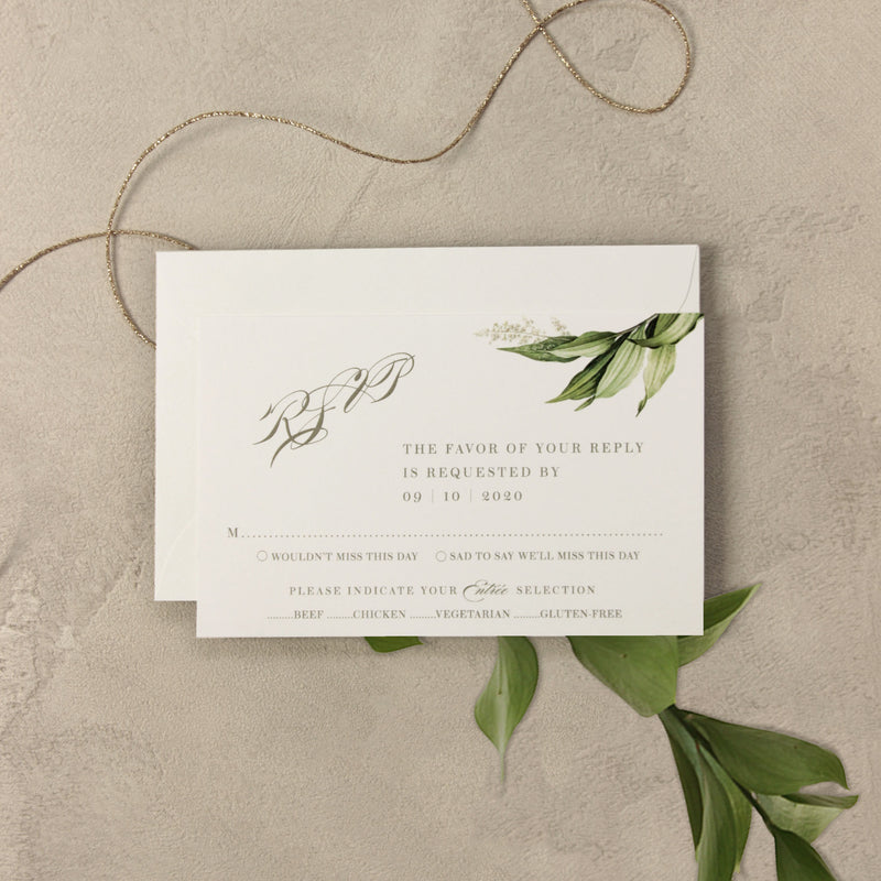Botanic Vellum Wrap with Design Perspex Acrylic See Through Plexi Invitation - Engraved