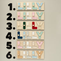 Puzzle con nomi in legno 3D FATTI A MANO | Decorazione della scuola materna | Giocattoli educativi