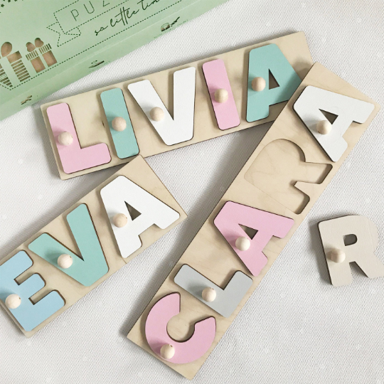 HANDMADE 3D Wooden Name Puzzles | Nursery Decoration | Educational Toys