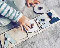 Puzzle con nomi in legno 3D FATTI A MANO | Decorazione della scuola materna | Giocattoli educativi