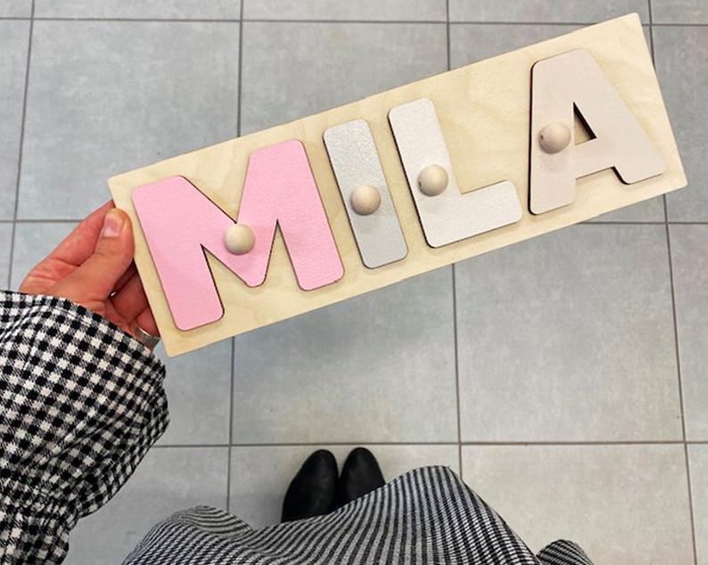 HANDMADE 3D Wooden Name Puzzles | Nursery Decoration | Educational Toys