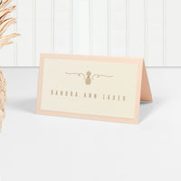 Palm Place Card, Laser Cut Tropical Destination Invitation Collection