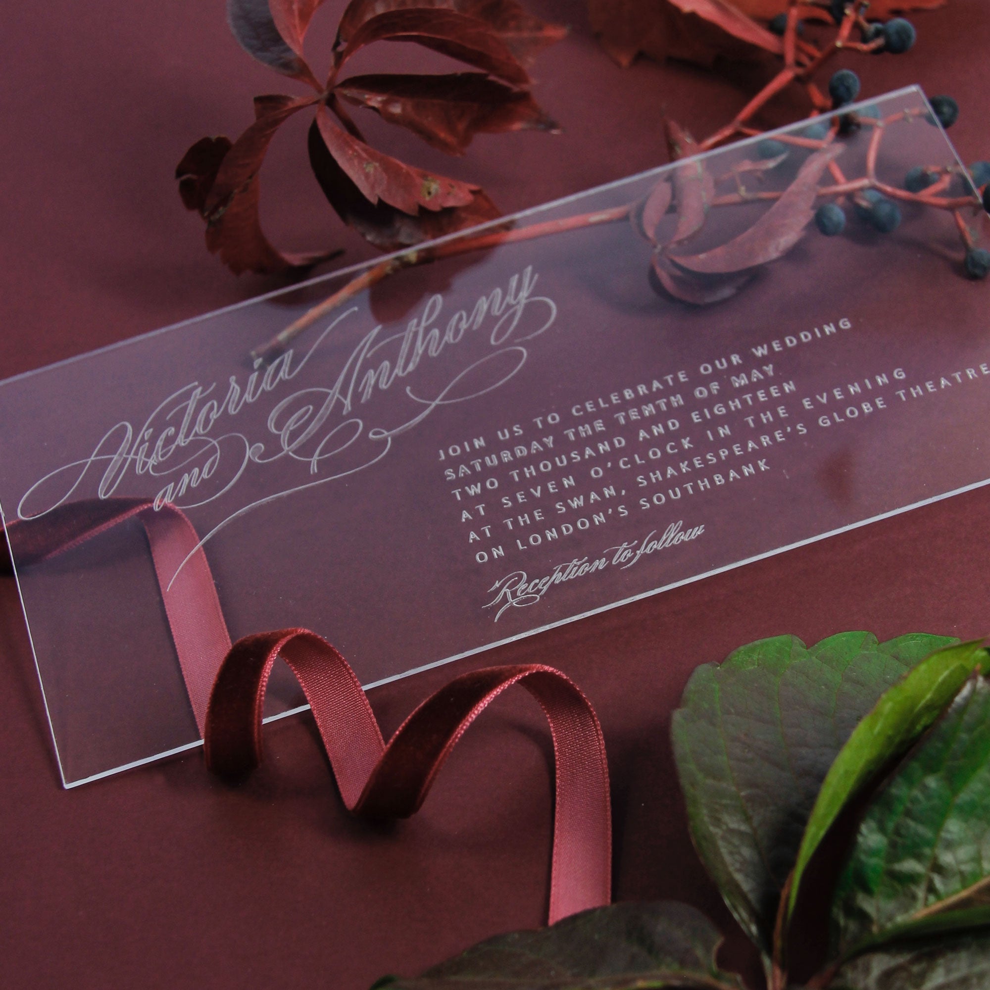 Perspex Acrylic See Through Plexi Invitation - Engraved – Cartalia Perspex Acrylic See Through Plexi Invitation - Engraved – Cartalia