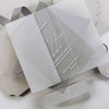 Vellum Wrap with White Ink Design Perspex Acrylic See Through Plexi Invitation - Engraved