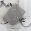 Vellum Wrap with White Ink Design Perspex Acrylic See Through Plexi Invitation - Engraved