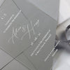 Vellum Wrap with White Ink Design Perspex Acrylic See Through Plexi Invitation - Engraved