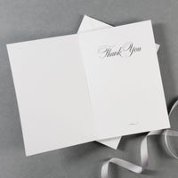 Luxury White Monogram Thank You card with Envelope