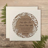 Fern Circle Intricate Foliage & Flowers Laser Cut Pocket Design with Watercolours.