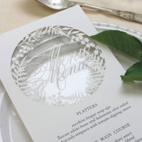 Fern laser cut menu