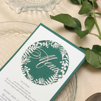 Forrest Green Green Fern Laser Cut Menu