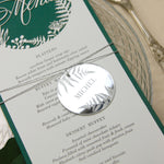 Menu tagliato al laser Forrest Green Fern