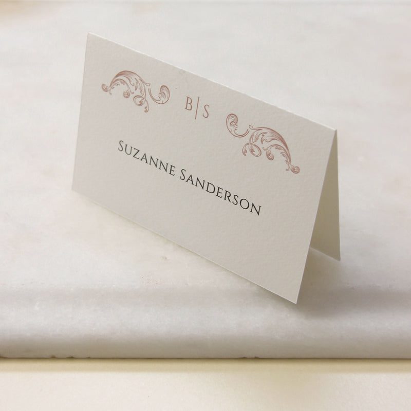 Regal Rose Gold matching place card