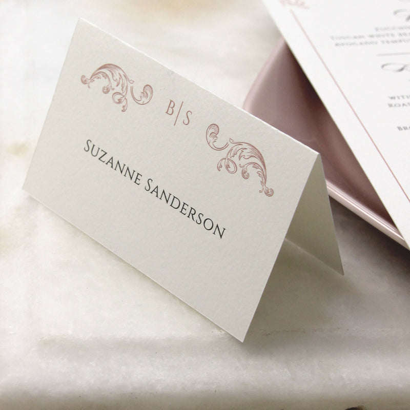 Regal Rose Gold matching place card